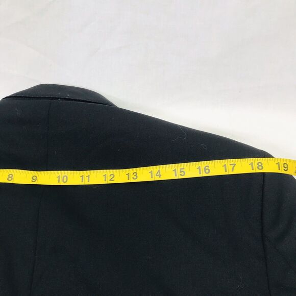 Ben Sherman Blazer BLACK Wool Ticket Pocket 2 Vent 40 Sport Coat Preppy Career - Picture 13 of 15